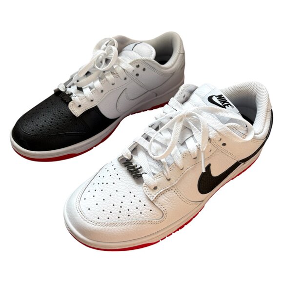 Nike Men's Custom Black White Dunk Low Unlocked By You Sneaker Shoes Size 8 - Picture 1 of 10